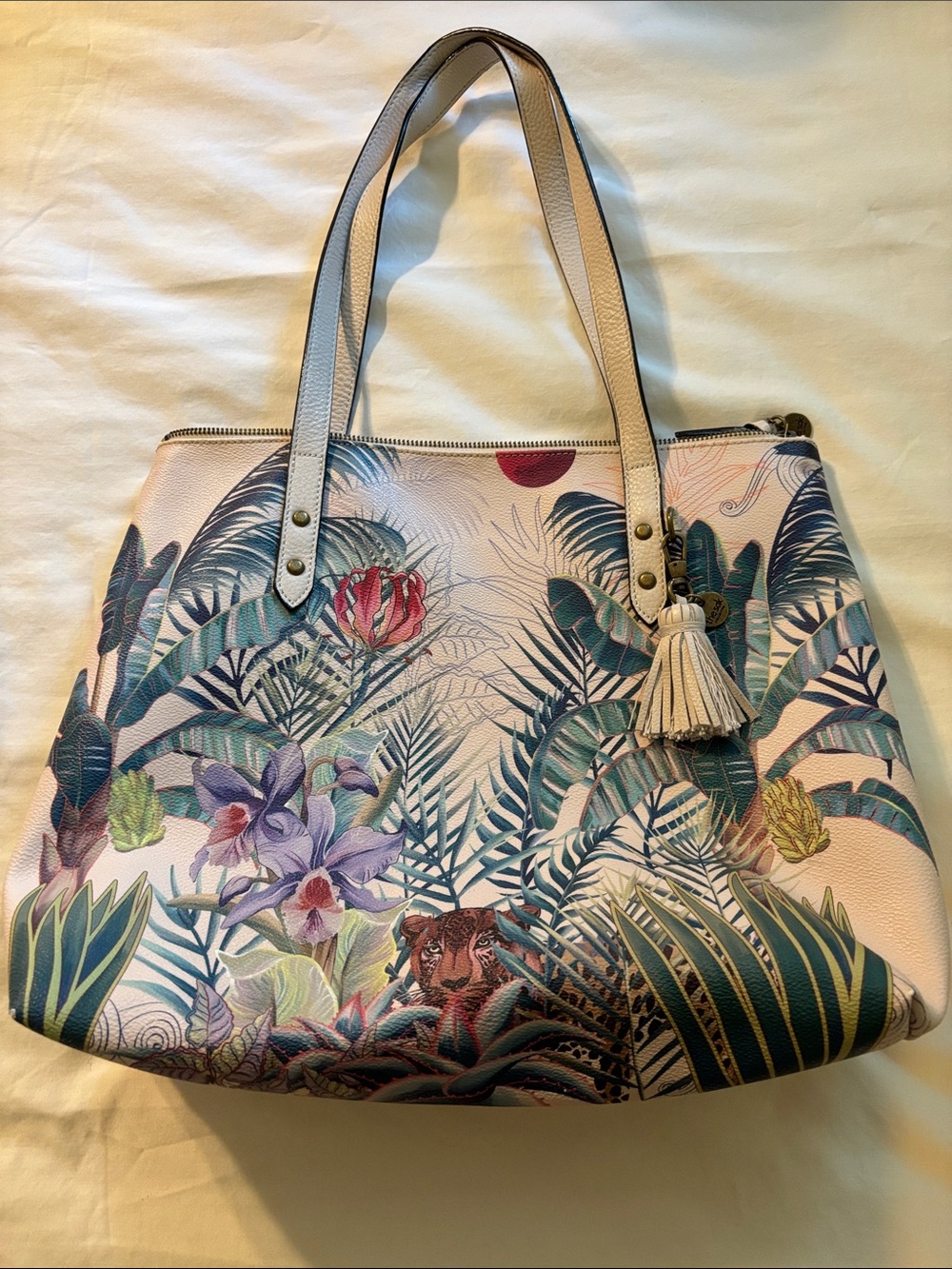 The Sak Botanical Jungle Tote with Tassel